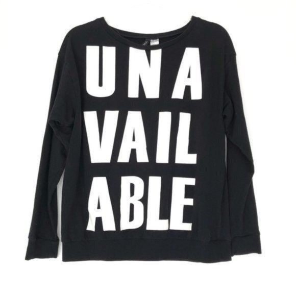 Divided / H&M 'UNAVAILABLE' Black Sweater - Picture 1 of 15
